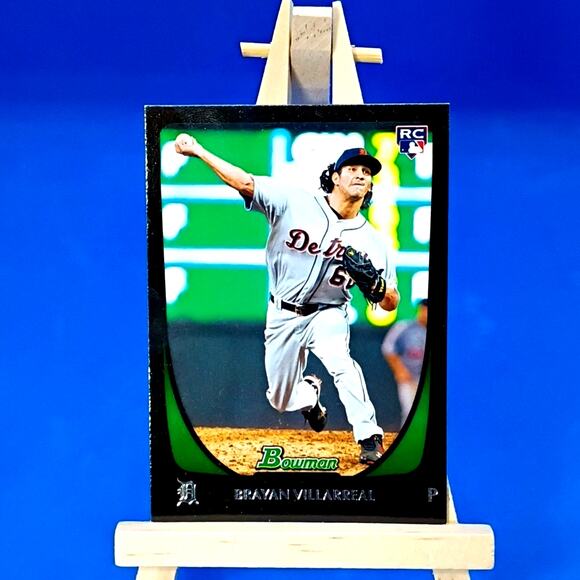 Brayan Villarreal - Pitcher - Rookor Card #91 Topps 2011 Detroit Tigers - Picture 4 of 6